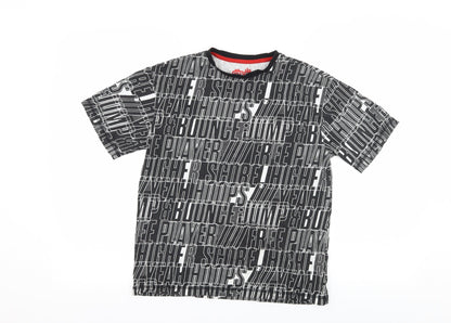 F&F Boys Black  Jersey Basic T-Shirt Size 9-10 Years  - Score