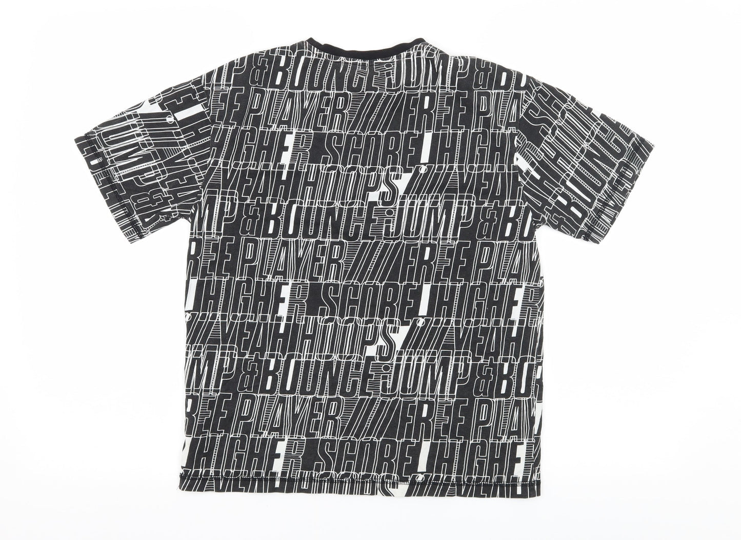 F&F Boys Black  Jersey Basic T-Shirt Size 9-10 Years  - Score