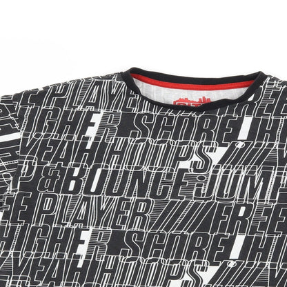 F&F Boys Black  Jersey Basic T-Shirt Size 9-10 Years  - Score