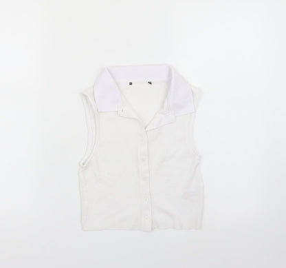 Primark Womens White   Basic Button-Up Size XS