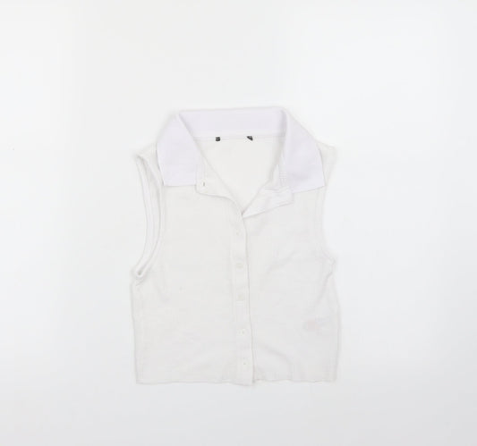Primark Womens White   Basic Button-Up Size XS