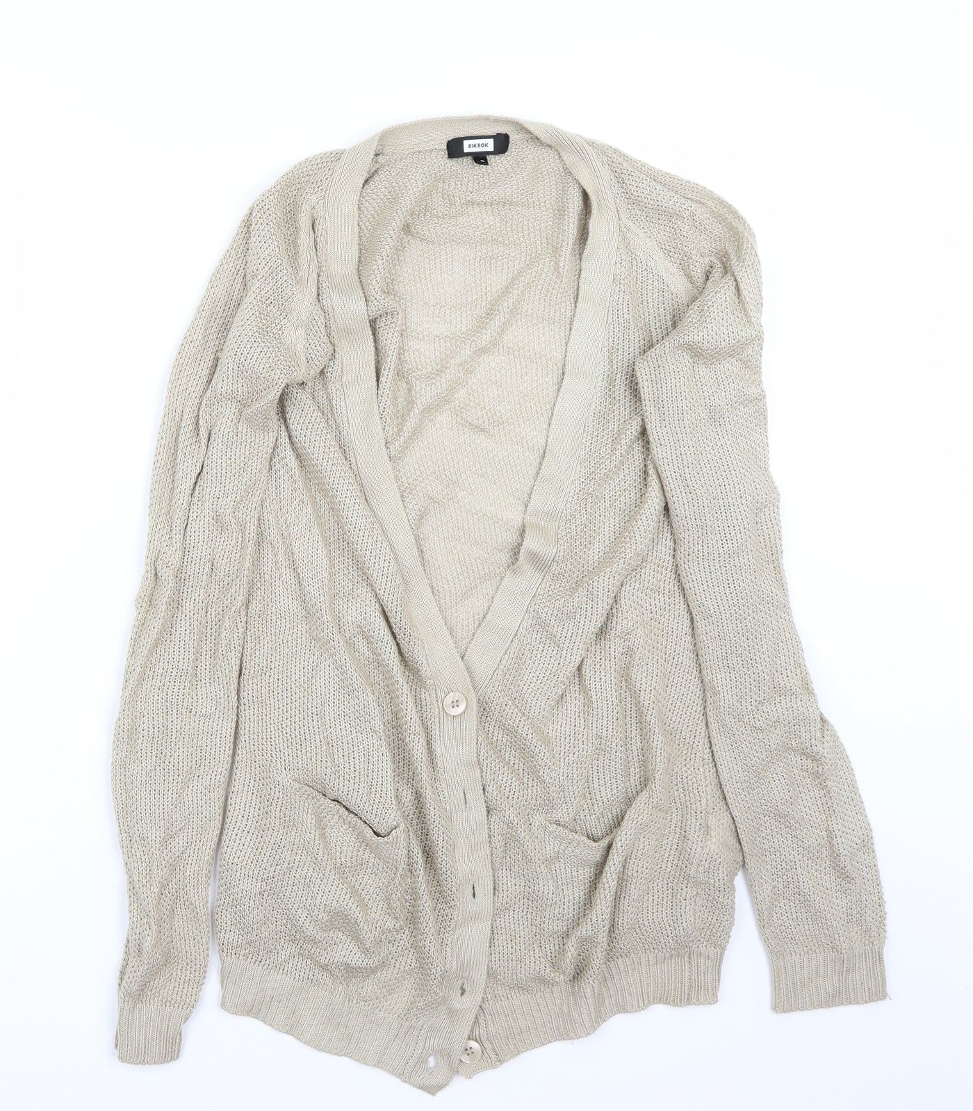 Bikbok Womens Beige   Cardigan Jumper Size S