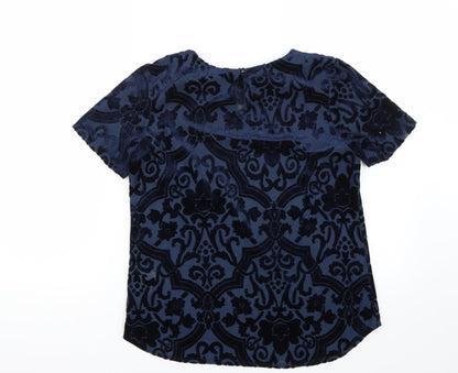 Womens UK Size 10 Dorothy Perkins Blue Basic T-Shirt