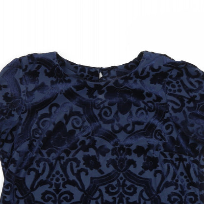 Womens UK Size 10 Dorothy Perkins Blue Basic T-Shirt