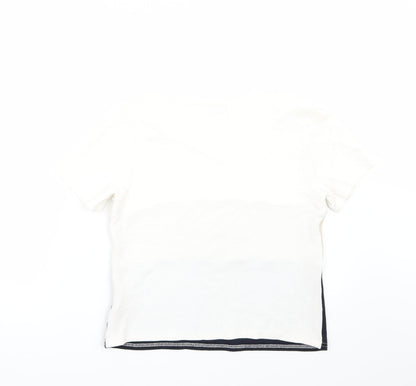 Womens UK Size 12 Citrus Beige Basic T-Shirt