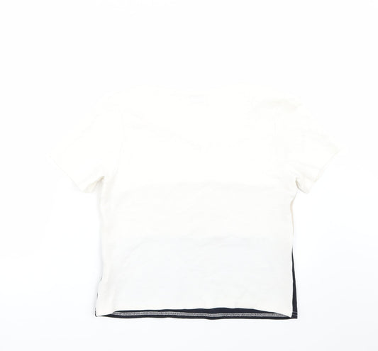 Womens UK Size 12 Citrus Beige Basic T-Shirt