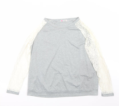 vague Womens Grey   Basic T-Shirt Size XL