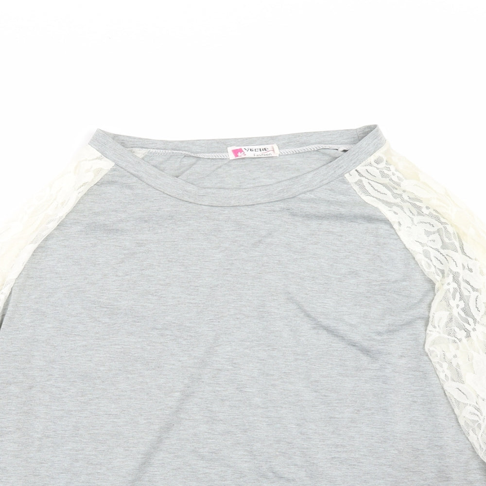 vague Womens Grey   Basic T-Shirt Size XL