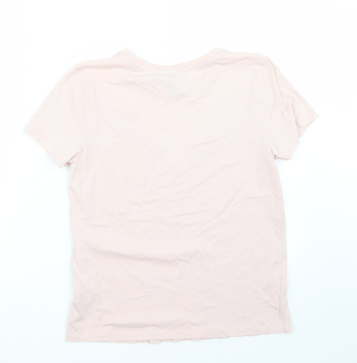 Womens UK Size 10 Newlook Pink Basic T-Shirt