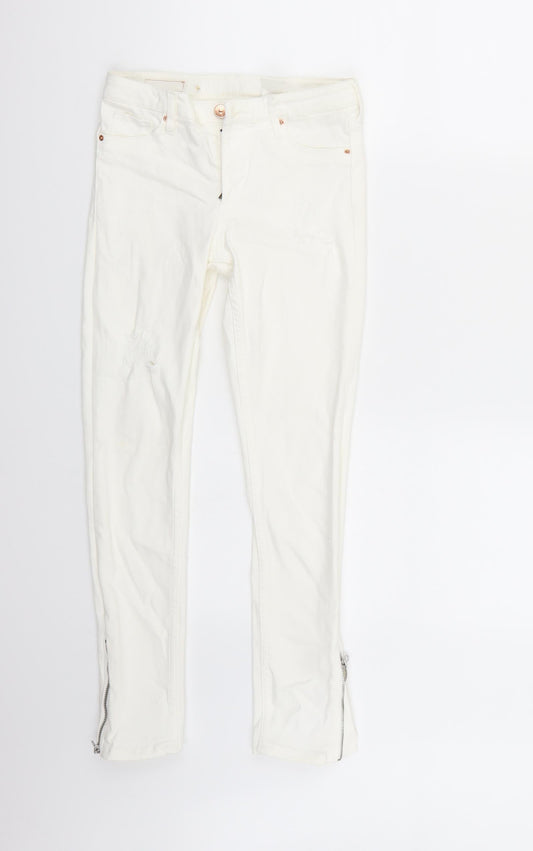 &denim Girls White   Skinny Jeans Size 10-11 Years