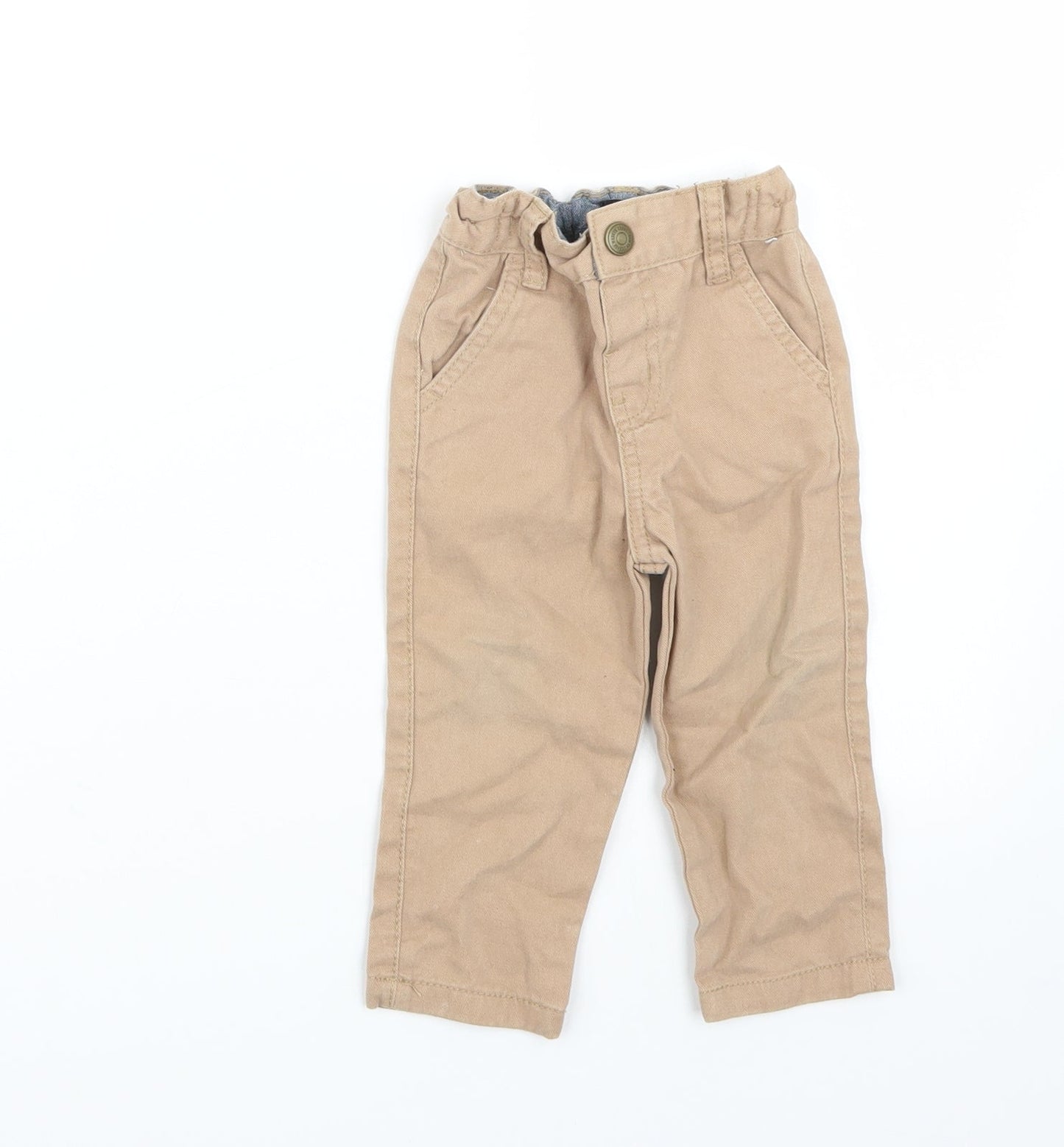 Denim & Co. Girls Brown   Capri Jeans Size 9-12 Months