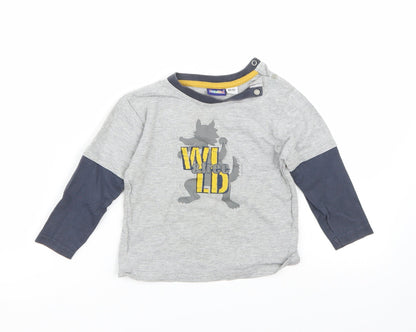 Lupilu Baby Grey   Basic T-Shirt Size 24 Months