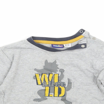 Lupilu Baby Grey   Basic T-Shirt Size 24 Months