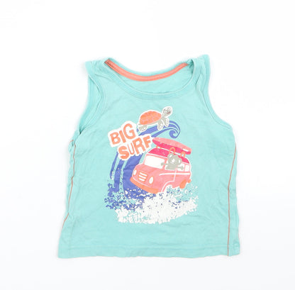 Preworn Girls Green   Basic Tank Size 24 Months