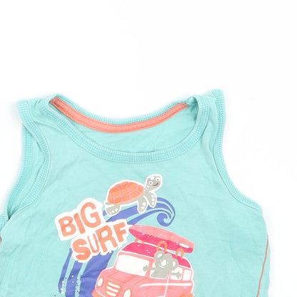 Preworn Girls Green   Basic Tank Size 24 Months