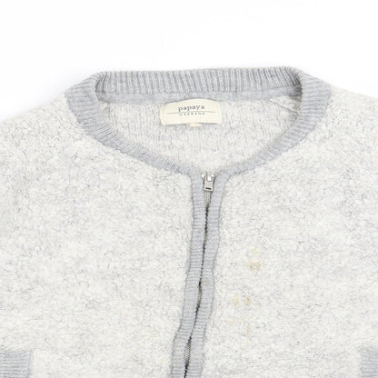 Papaya Womens Grey   Cardigan Jumper Size L