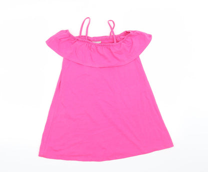 Matalan Girls Pink   T-Shirt Dress  Size 7 Years