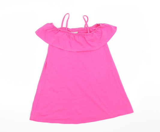 Matalan Girls Pink   T-Shirt Dress  Size 7 Years