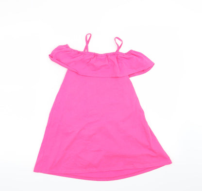 Matalan Girls Pink   T-Shirt Dress  Size 7 Years