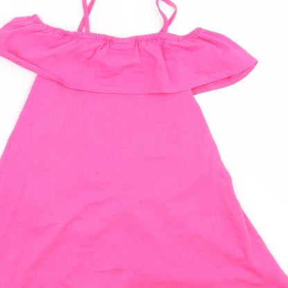 Matalan Girls Pink   T-Shirt Dress  Size 7 Years