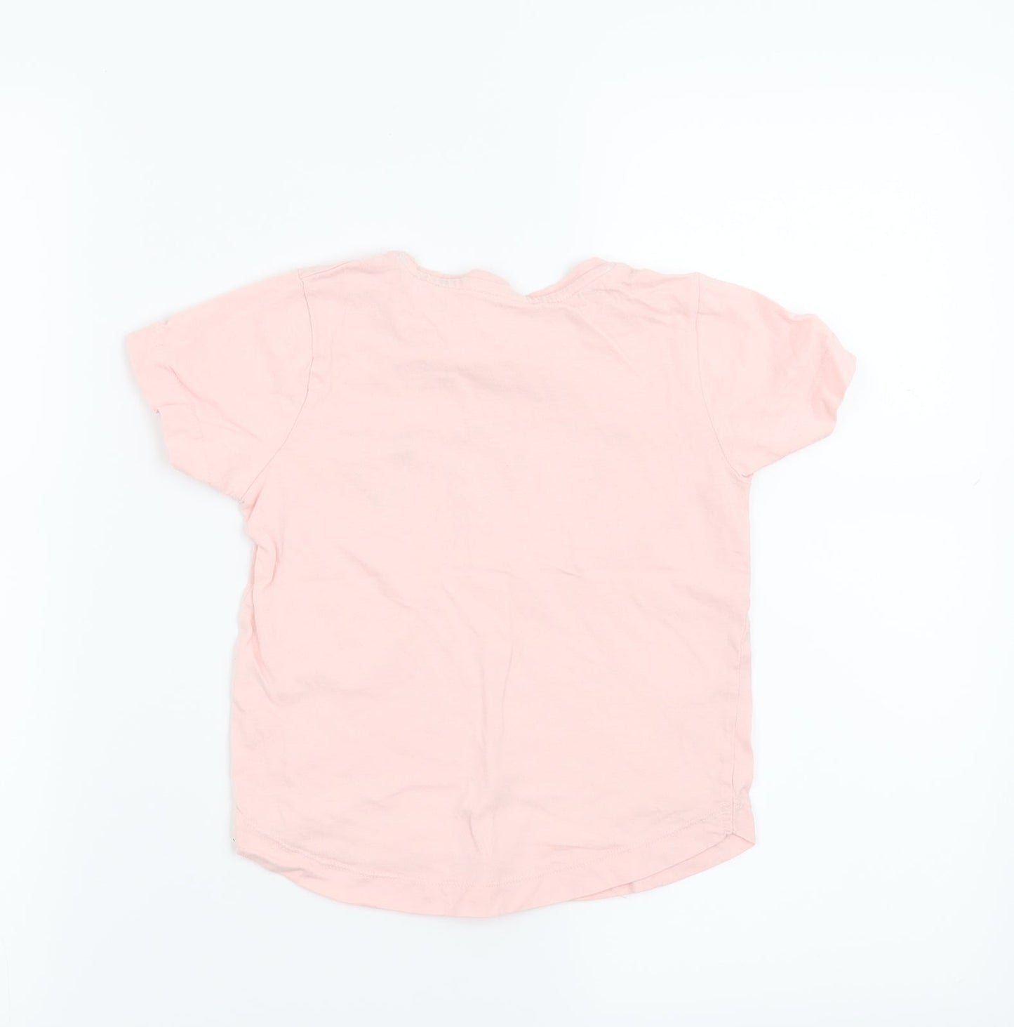 Matalan Girls Pink   Basic T-Shirt Size 6 Years  - You mean the world to me