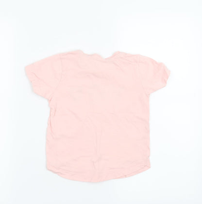 Matalan Girls Pink   Basic T-Shirt Size 6 Years  - You mean the world to me