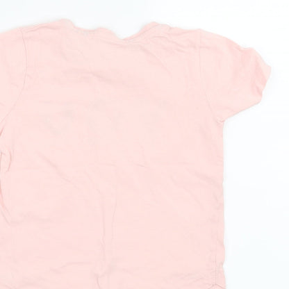 Matalan Girls Pink   Basic T-Shirt Size 6 Years  - You mean the world to me
