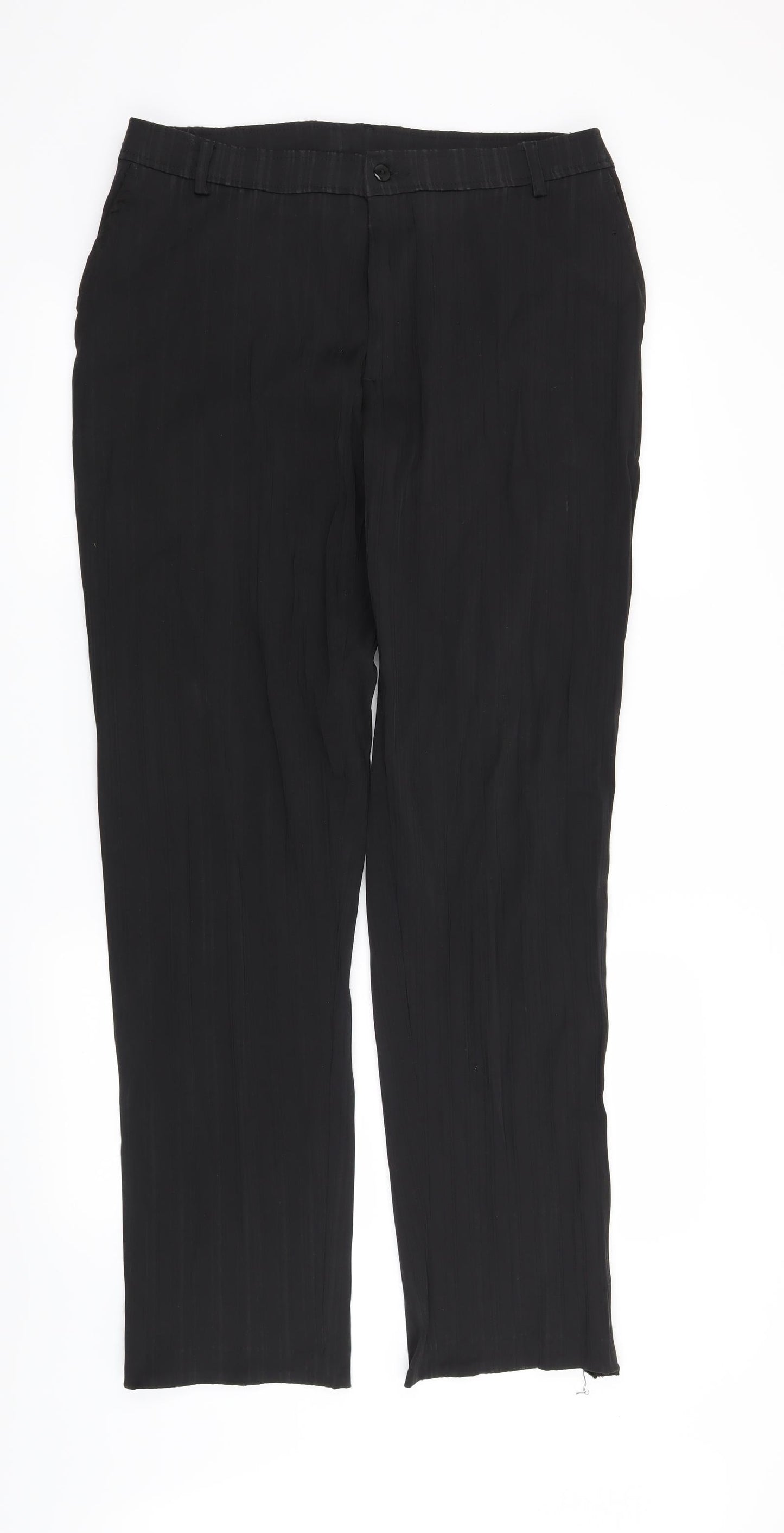 Womens UK Size 34 in Preworn Regular Fit  Black Trousers