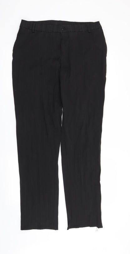 Womens UK Size 34 in Preworn Regular Fit  Black Trousers