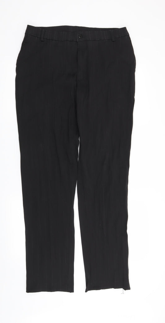 Womens UK Size 34 in Preworn Regular Fit  Black Trousers