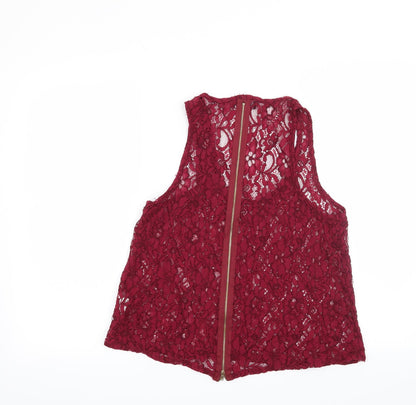 Womens UK Size 8 Select Red Basic Blouse