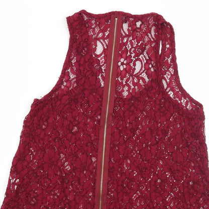 Womens UK Size 8 Select Red Basic Blouse