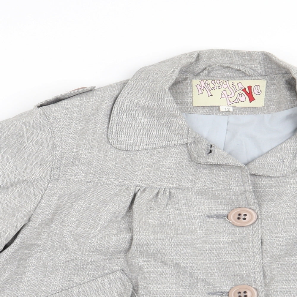 Womens UK Size 12 Preworn Grey Jacket