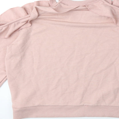 New Look Womens Pink   Pullover Sweatshirt Size 10