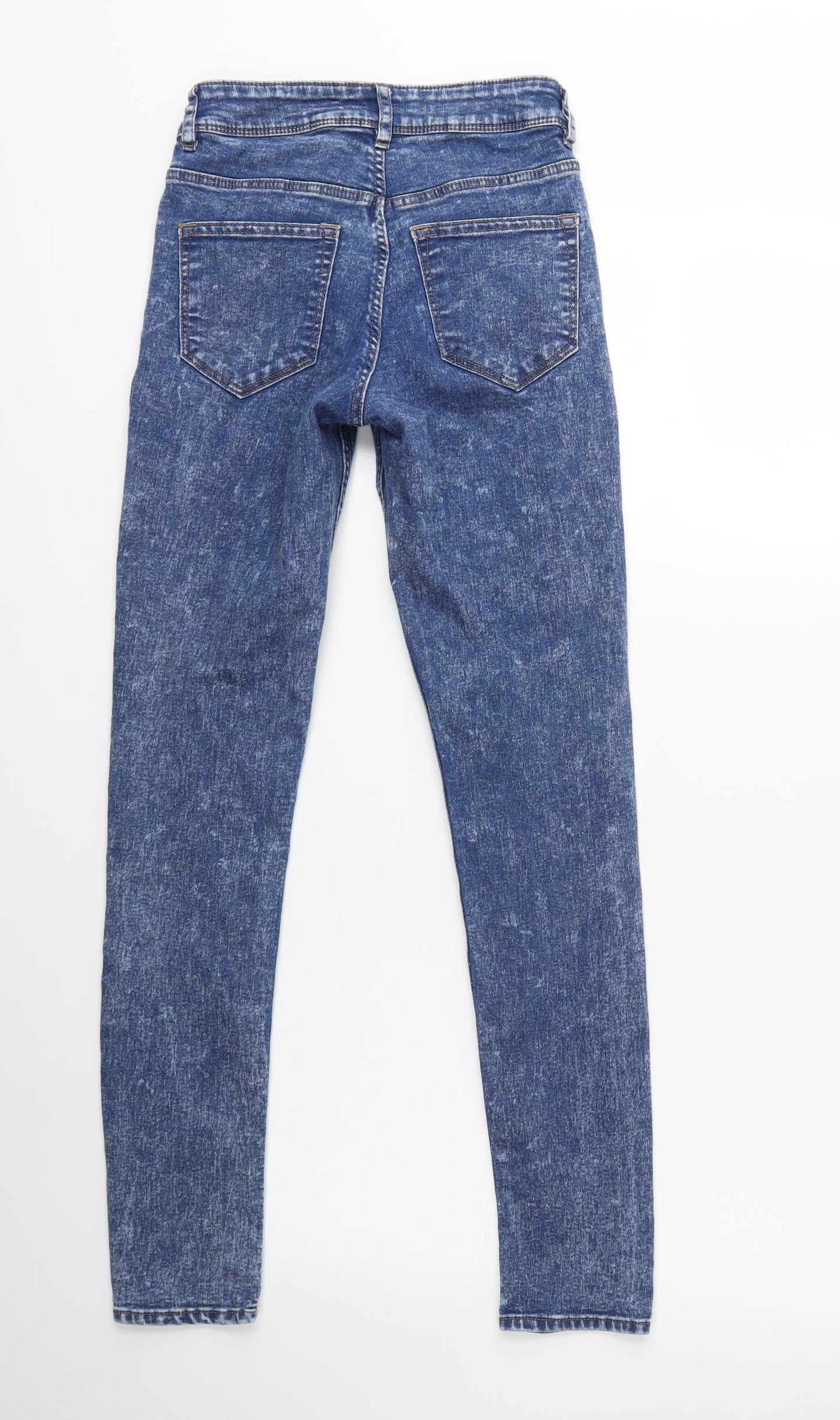 Womens UK Size 8 H&M Regular Fit Skinny Blue Jeans