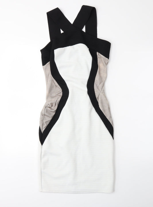 River Island Womens White   Bodycon  Size 10