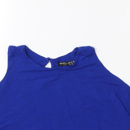 Womens UK Size 8 Select Blue Basic Tank