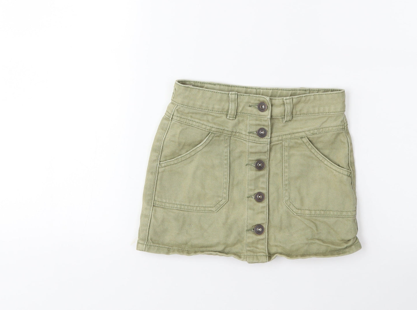 George Girls Green  Denim Mini Skirt Size 6-7 Years