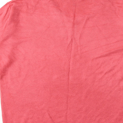 Easy Mens Pink  Knit Pullover Jumper Size M