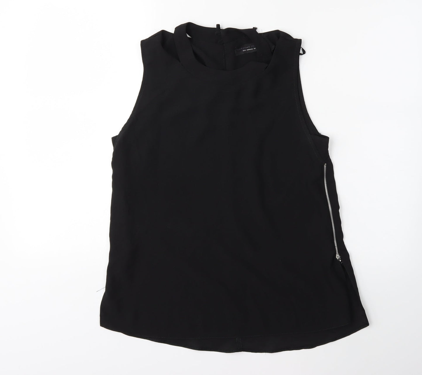 Womens UK Size 12 Dorothy Perkins Black Basic Tank
