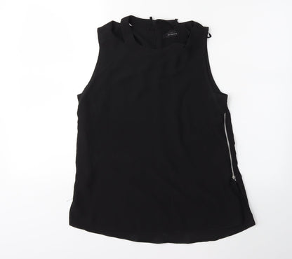 Womens UK Size 12 Dorothy Perkins Black Basic Tank
