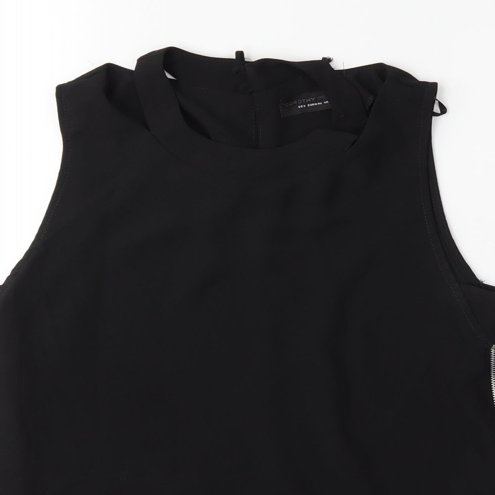 Womens UK Size 12 Dorothy Perkins Black Basic Tank
