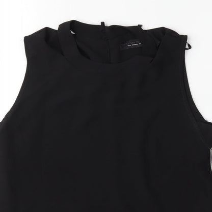 Womens UK Size 12 Dorothy Perkins Black Basic Tank