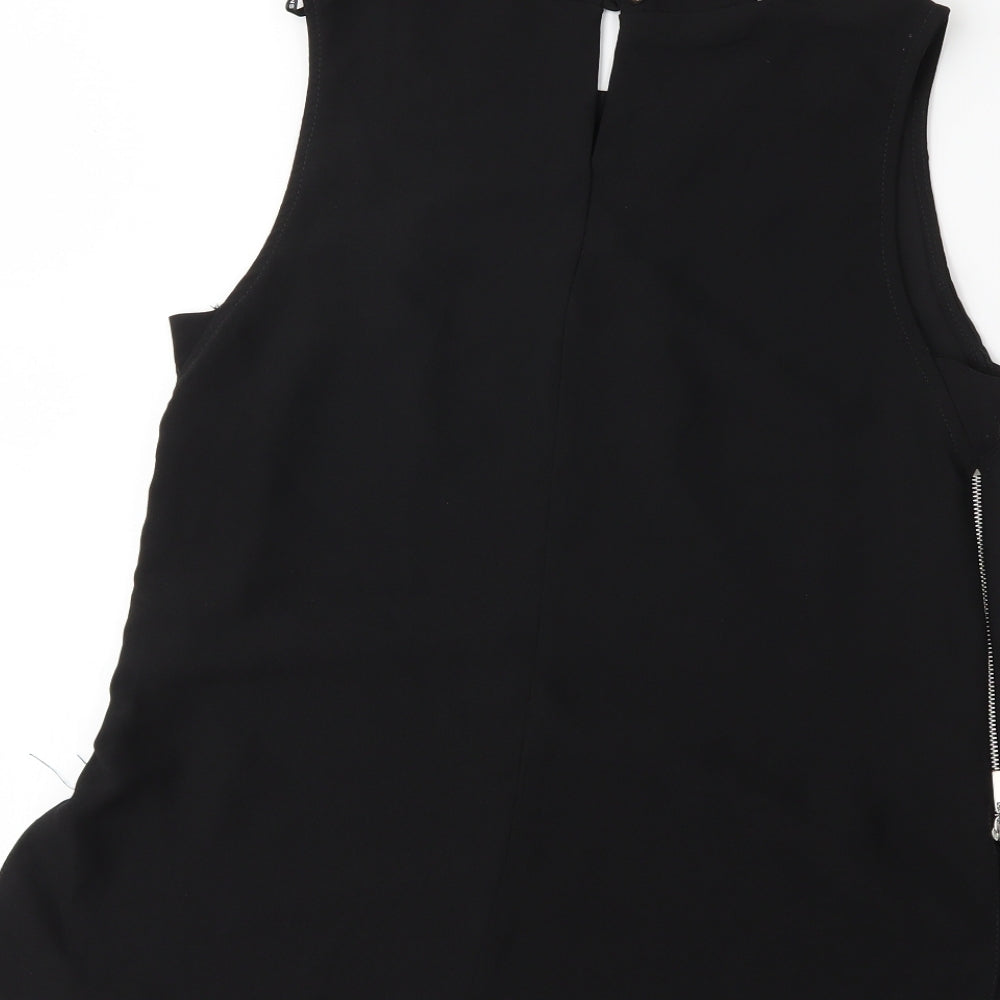 Womens UK Size 12 Dorothy Perkins Black Basic Tank