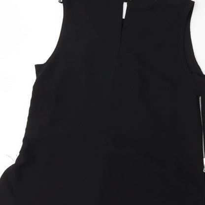Womens UK Size 12 Dorothy Perkins Black Basic Tank