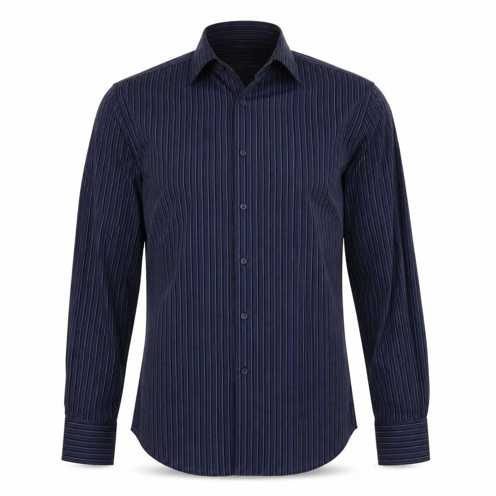 Mens UK Size 16 Debenhams Blue  Button-Up Long Sleeve Casual Shirt
