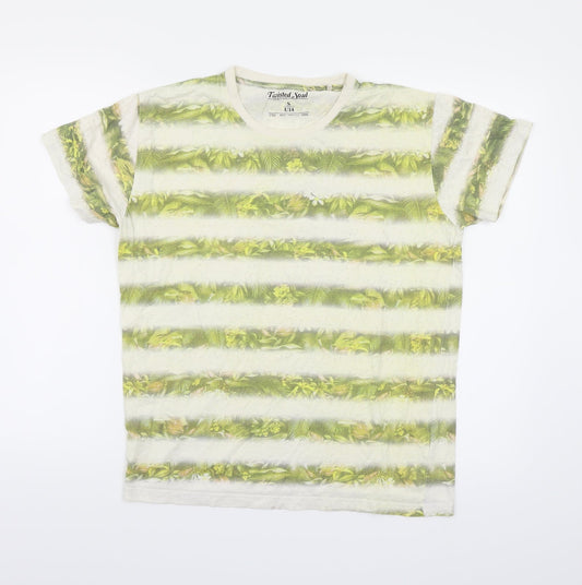 Womens UK Size S Twisted Soul Green Basic T-Shirt
