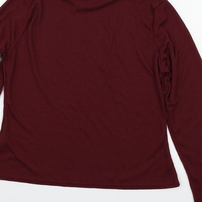 Quiz Womens Purple  Knit Pullover Jumper Size 16