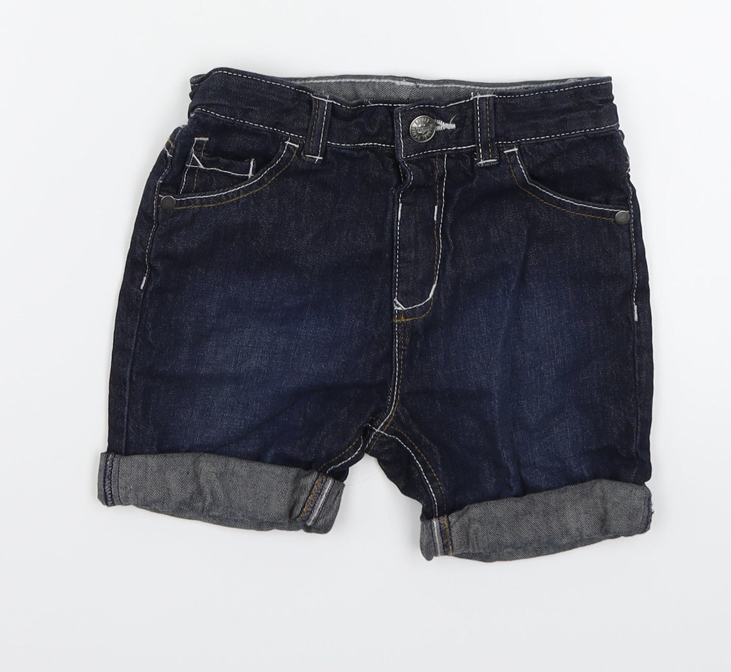 George Girls Black  Denim Mom Shorts Size 3-4 Years