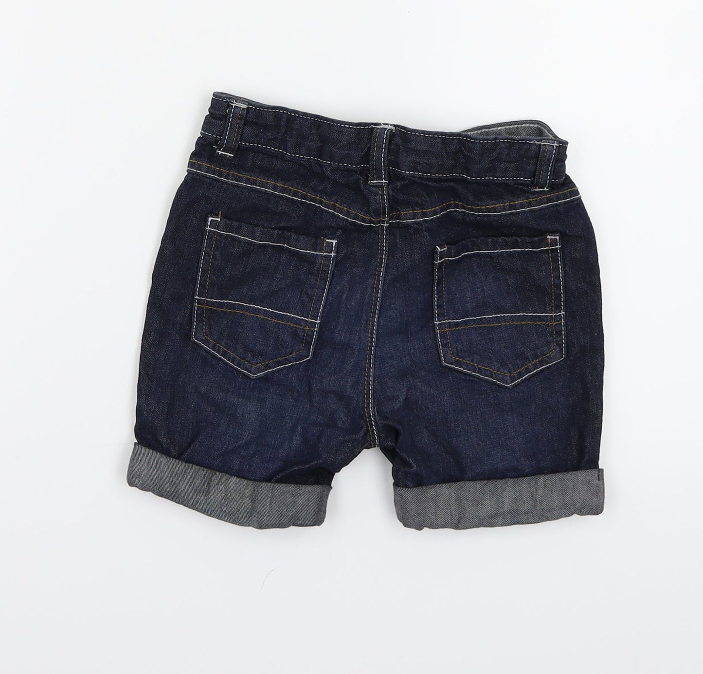George Girls Black  Denim Mom Shorts Size 3-4 Years
